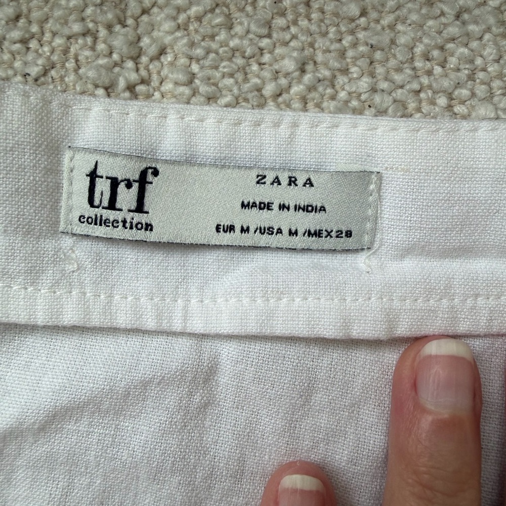 Zara White Button-Front Puff Sleeve Blouse - Picture 3 of 6